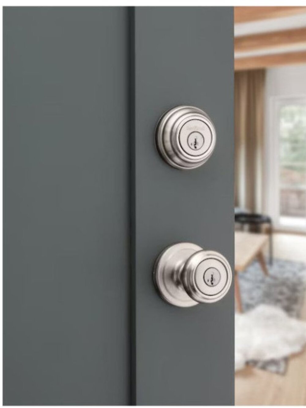 Kwikset Cameron Exterior Single-Cylinder Deadbolt and Keyed Entry Combo